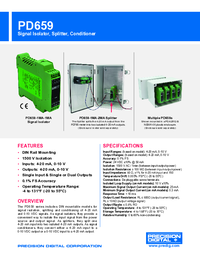 Thumbnail of document Manual - PD659 Signal Isolators, Splitters, and Conditioners